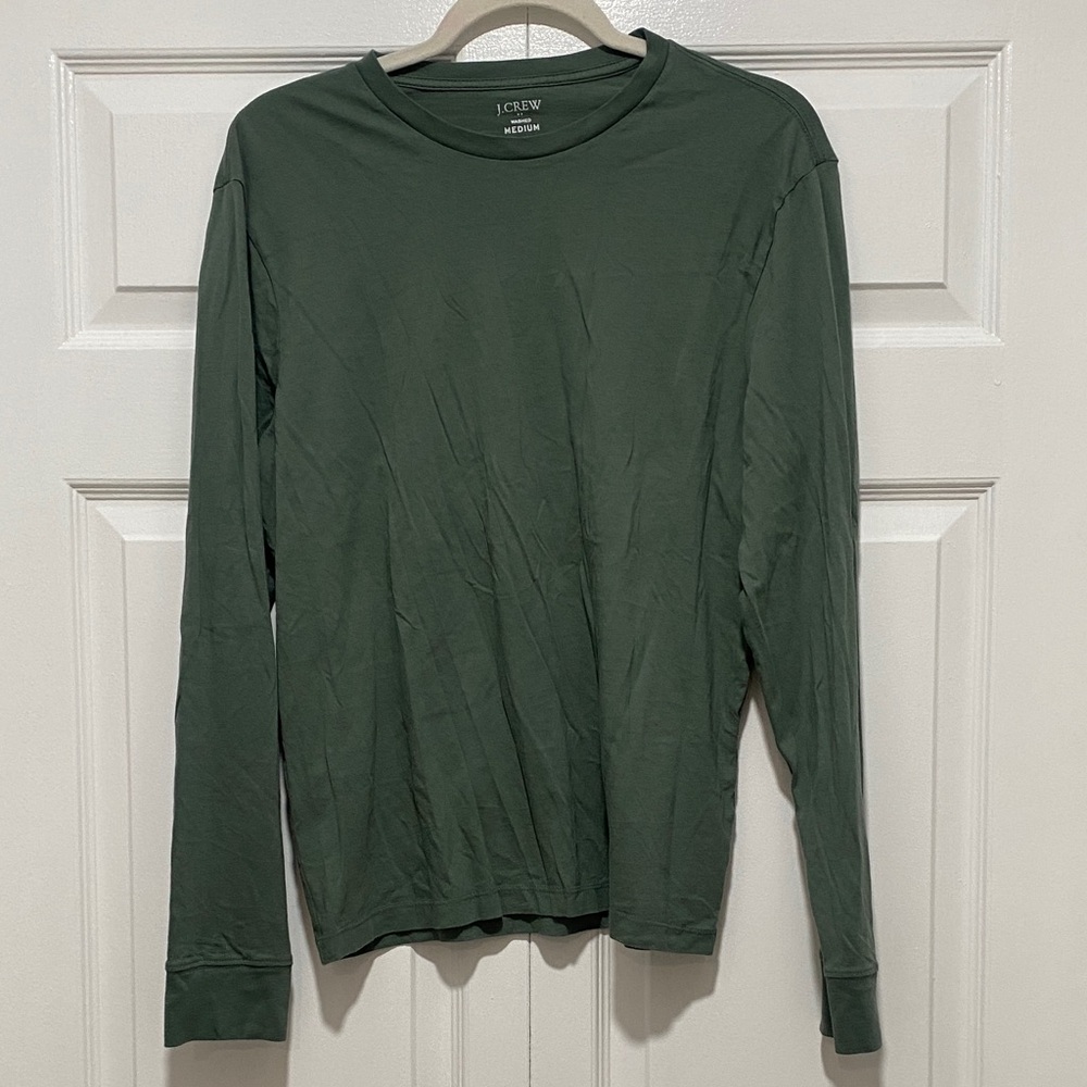 J. Crew Men's light green Long Sleeve Tee